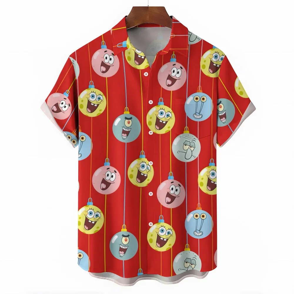 Men's Cartoon Casual Short Sleeve Shirt 2403000420