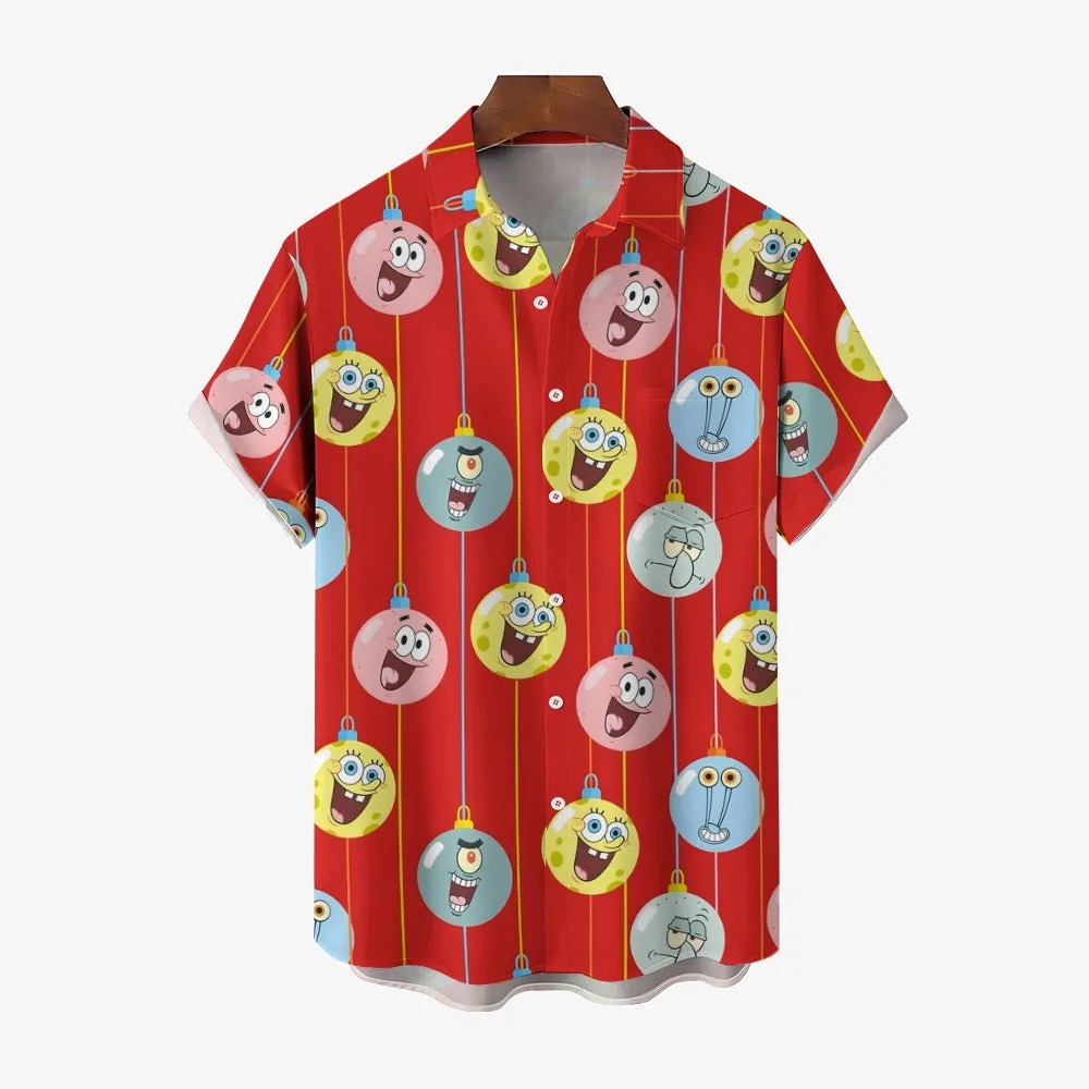 Men's Cartoon Casual Short Sleeve Shirt 2403000420