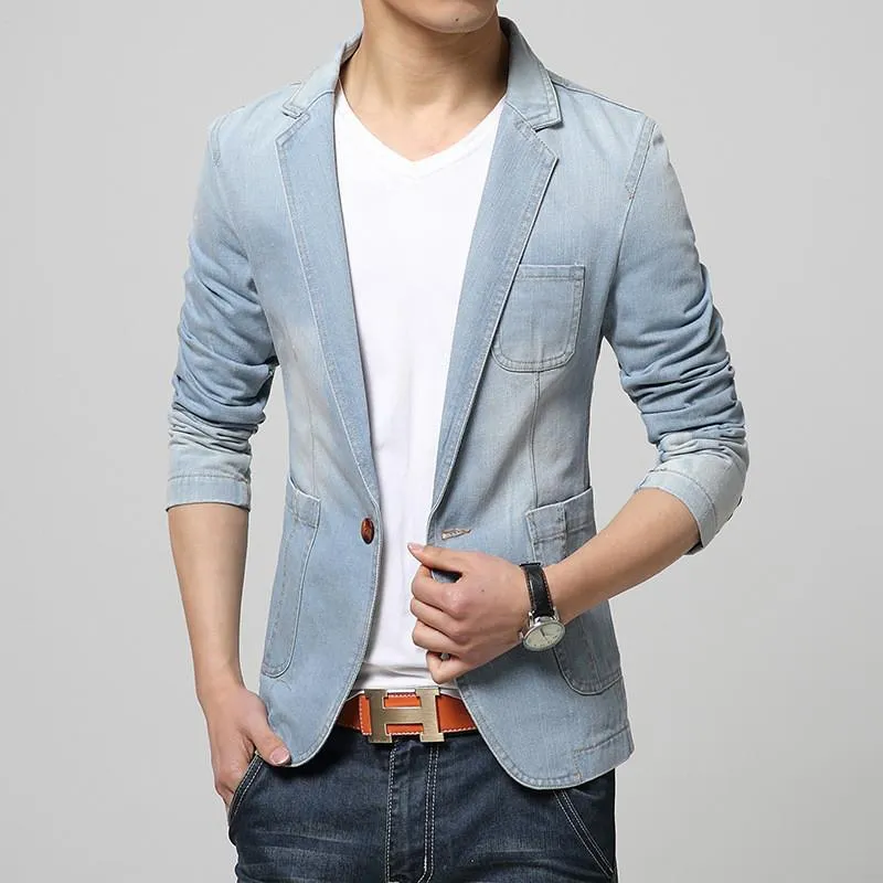 Men's Denim Fashion Jean Blazer