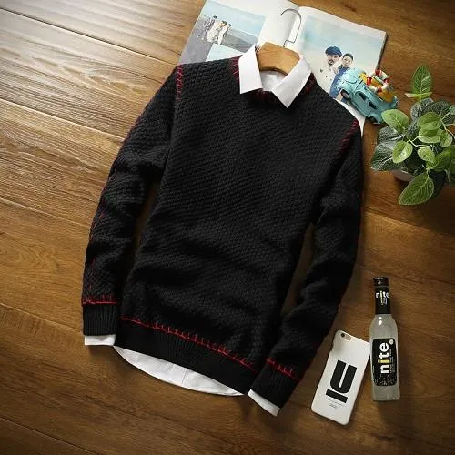 Men's Fashion Stitching Sweater