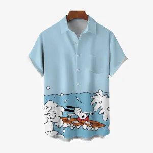 Men's Hawaiian Cartoon Casual Short Sleeve Shirt 2405000209