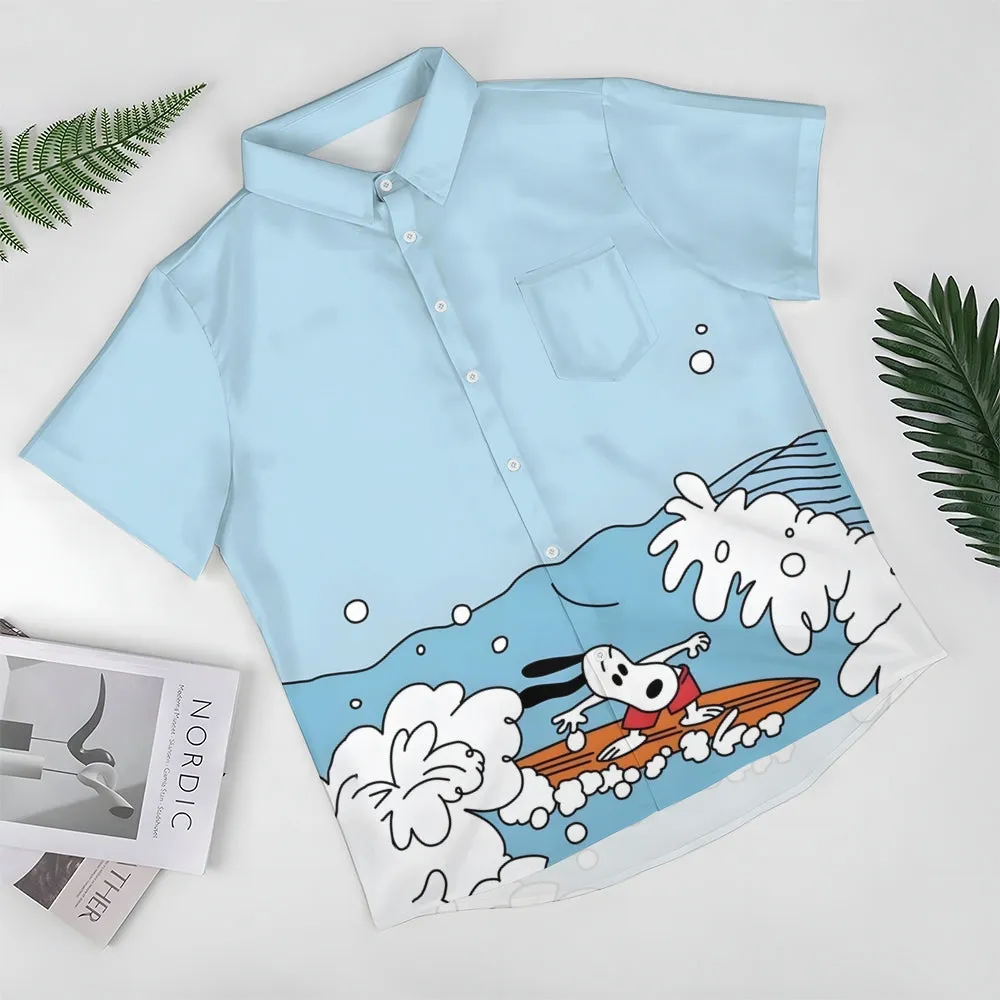 Men's Hawaiian Cartoon Casual Short Sleeve Shirt 2405000209