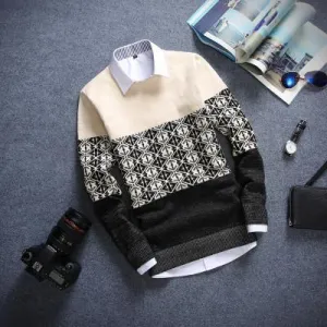Men's Plaid Fashion Pullover