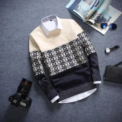 Men's Plaid Fashion Pullover