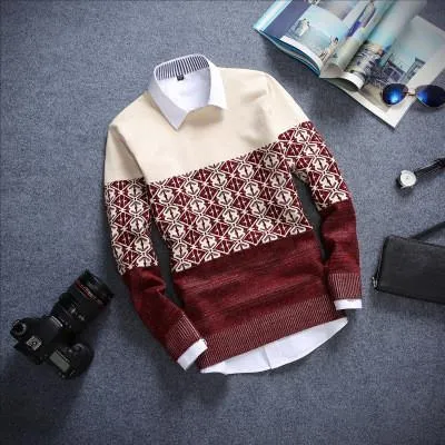 Men's Plaid Fashion Pullover
