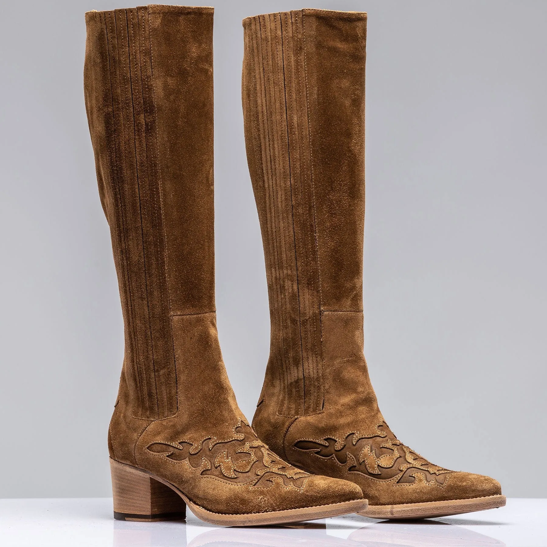 Mescal Boots W/ Western Toe In Camel