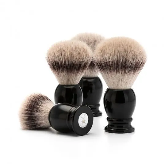 MÜHLE CLASSIC Shaving Brush, Silvertip Fibre, Black, Large