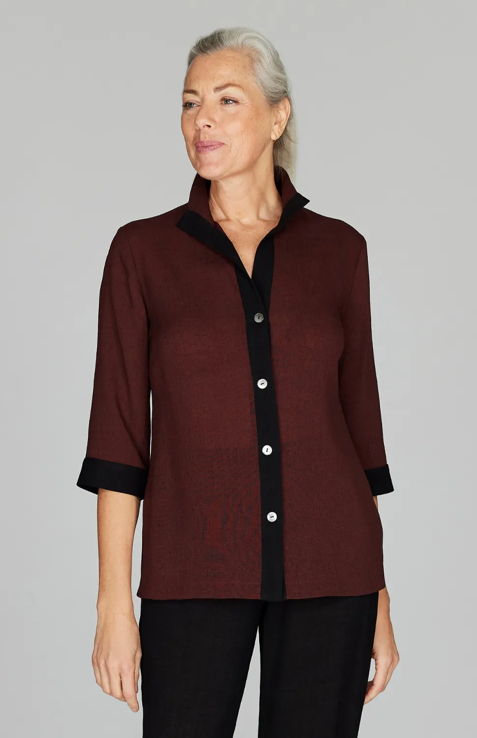 Microlinen High Neck Shirt