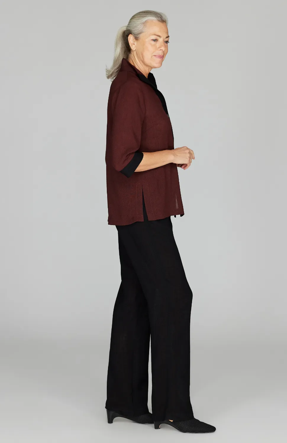 Microlinen High Neck Shirt