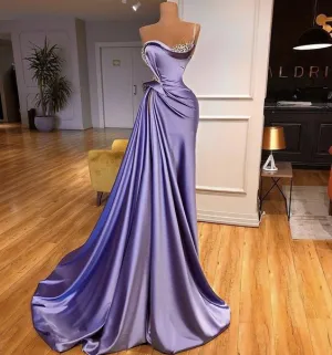 modest crystal evening dresses long purple beaded luxury sparkly elegant formal evening gown