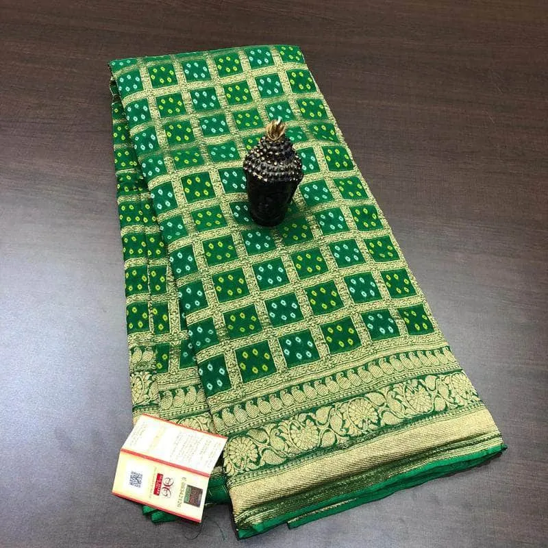 Multi Colored Bandhini Saree