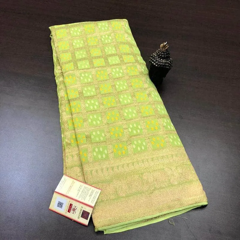 Multi Colored Bandhini Saree