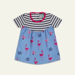 Multicoloured Flamingo Print Dress