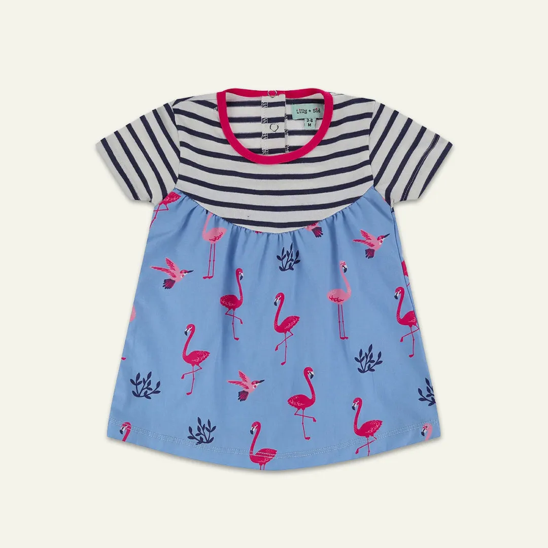 Multicoloured Flamingo Print Dress