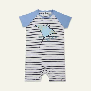 Multicoloured Stripe Print Romper