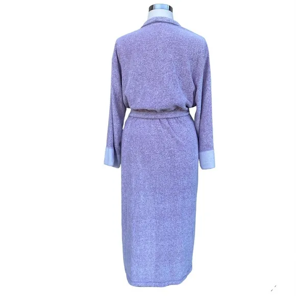 NATORI robe NIRVANA BRUSHED TERRY Cloth dressing gown midi wrap around plush 2X