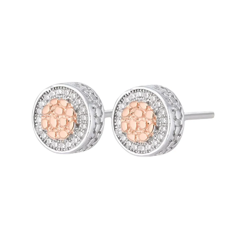 Nugget Sterling Silver 10MM Screw back 0.35CT Moissanite Earrings - M204259