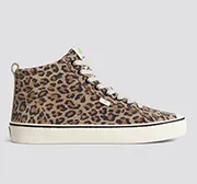 OCA High Stripe Leopard Print Suede Sneaker Men
