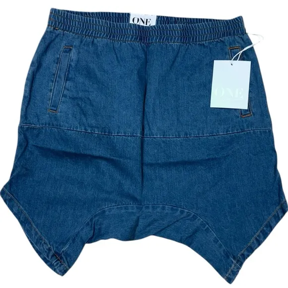 One Teaspoon Blue Calypsos Denim Harem Shorts - Size S NWT