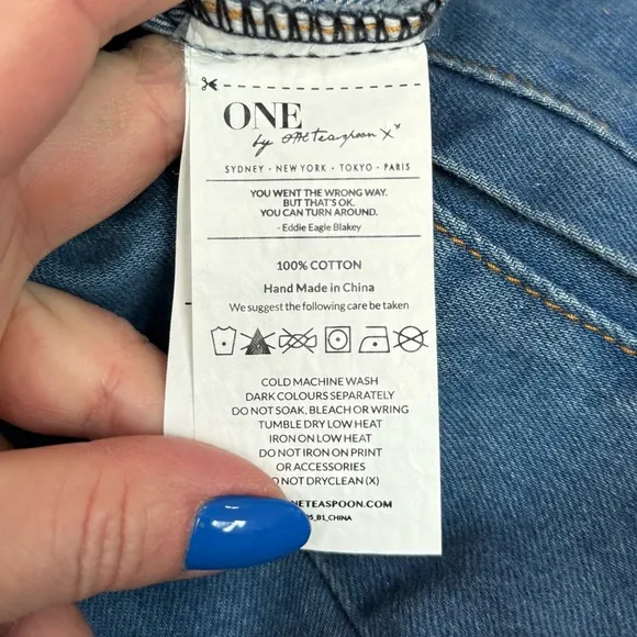 One Teaspoon Blue Calypsos Denim Harem Shorts - Size S NWT