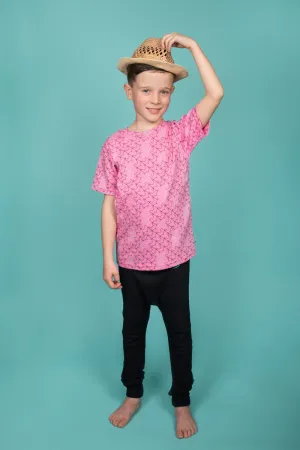 Organic Cotton Multi-fox Print T-shirt - Pink