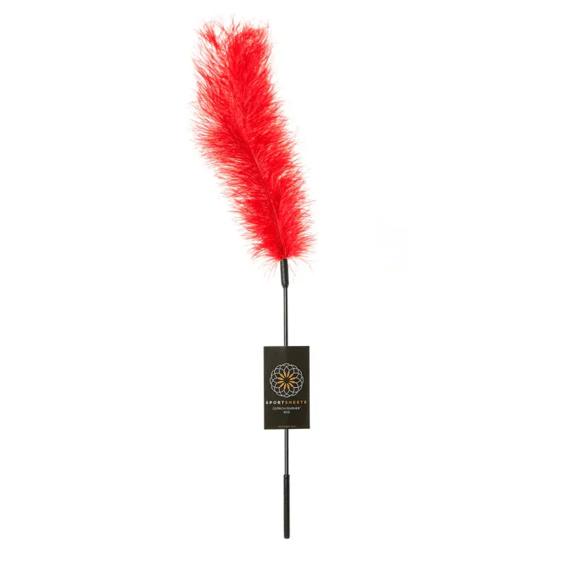 Ostrich Tickler In Red - Sportsheets