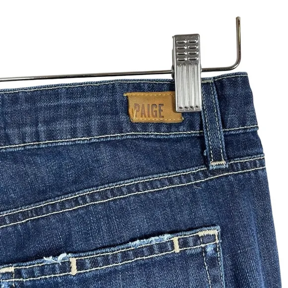 Paige Denim Jimmy Jimmy Frayed Hem Distressed Jeans in Blue Size 25