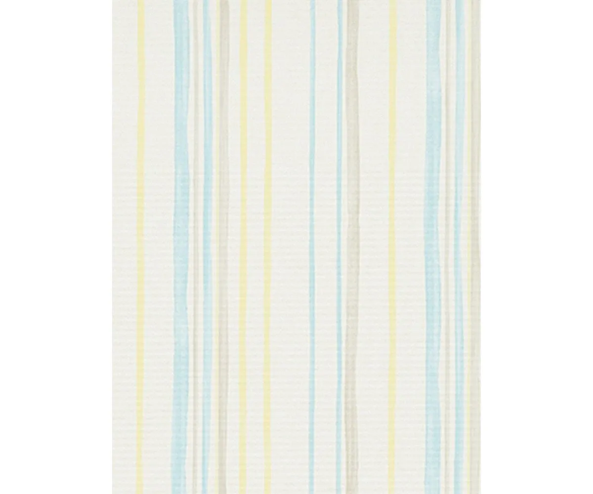 Pastel Stripes Grey Blue Yellow 7323-11 Wallpaper