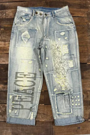 Peace and Love Jaded Gypsy Jeans
