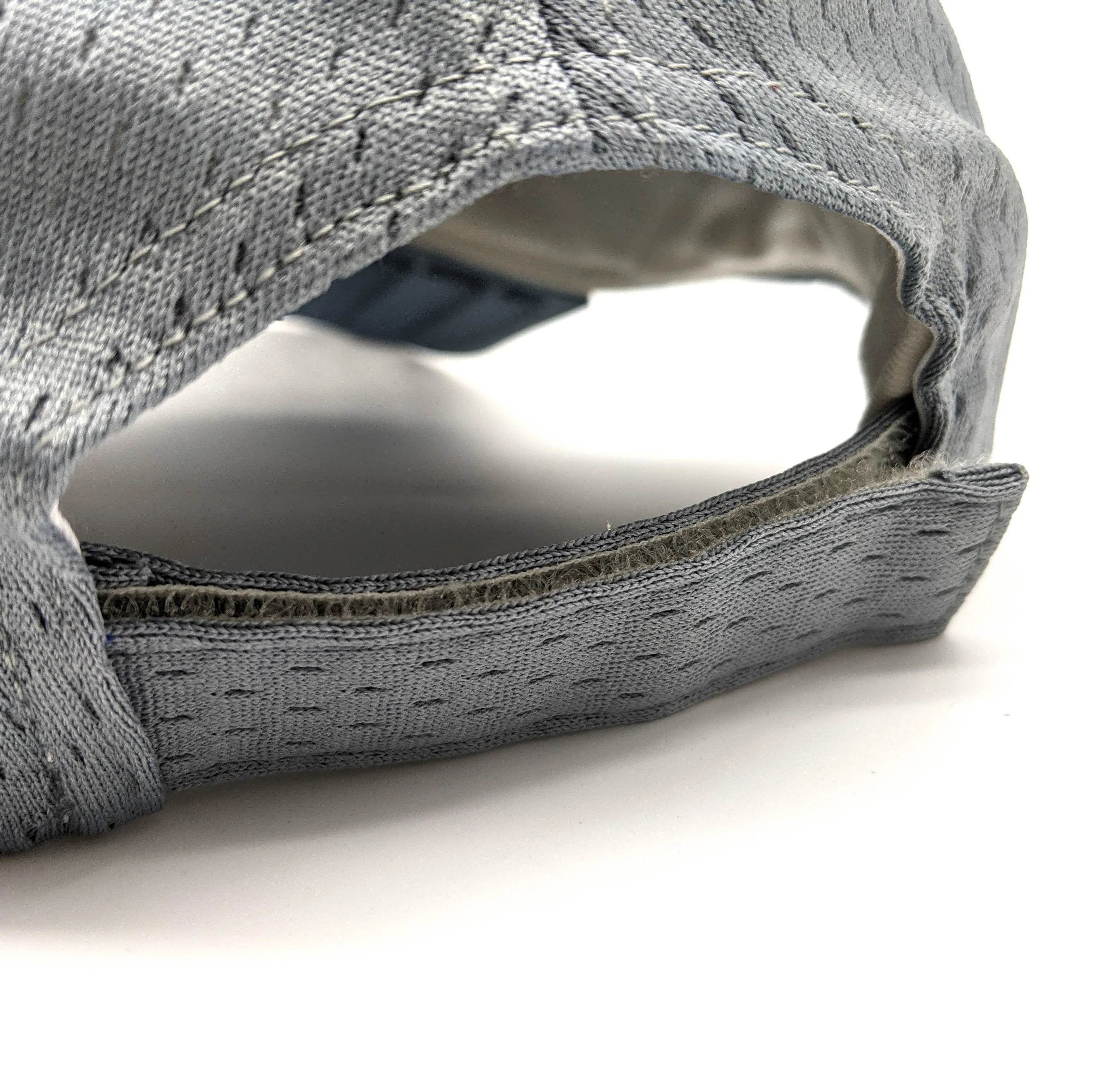 Performance Hat - Grey 'B' w/Blue Brim