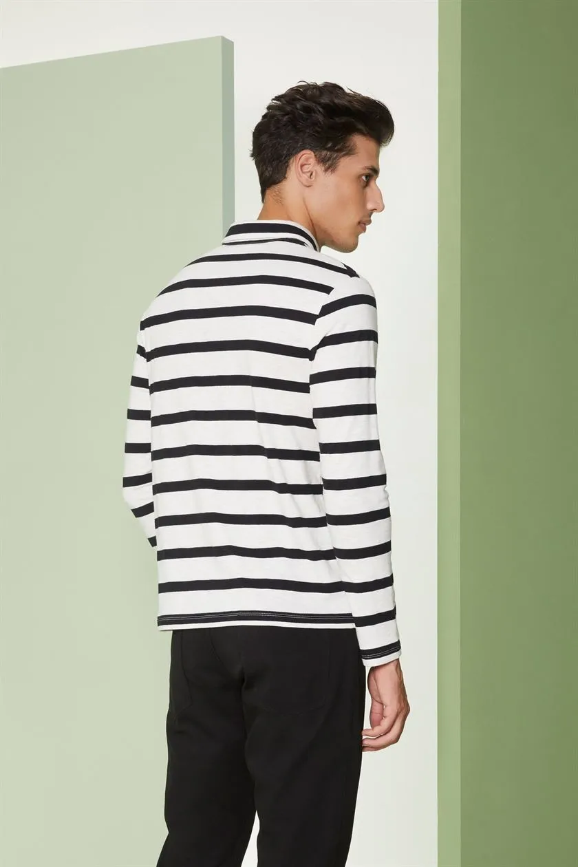 Perona   I   Mens-Thirts & Polos -Polos -James-Pma-Fv21-424-Blacktripe  AS7782