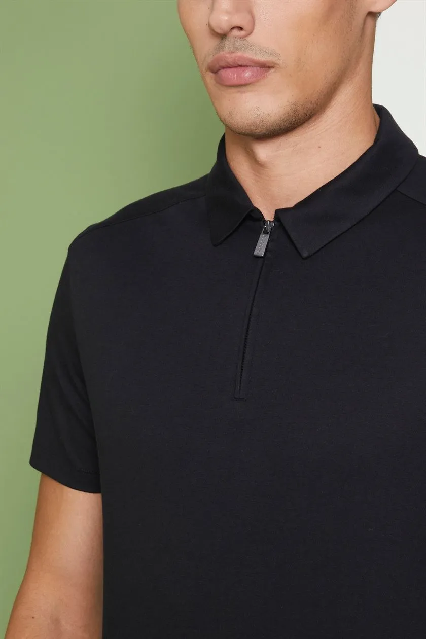 Perona   I   Mens-Thirts & Polos -Polos -Jose-Pma-Fv21-317-Black  AS8067