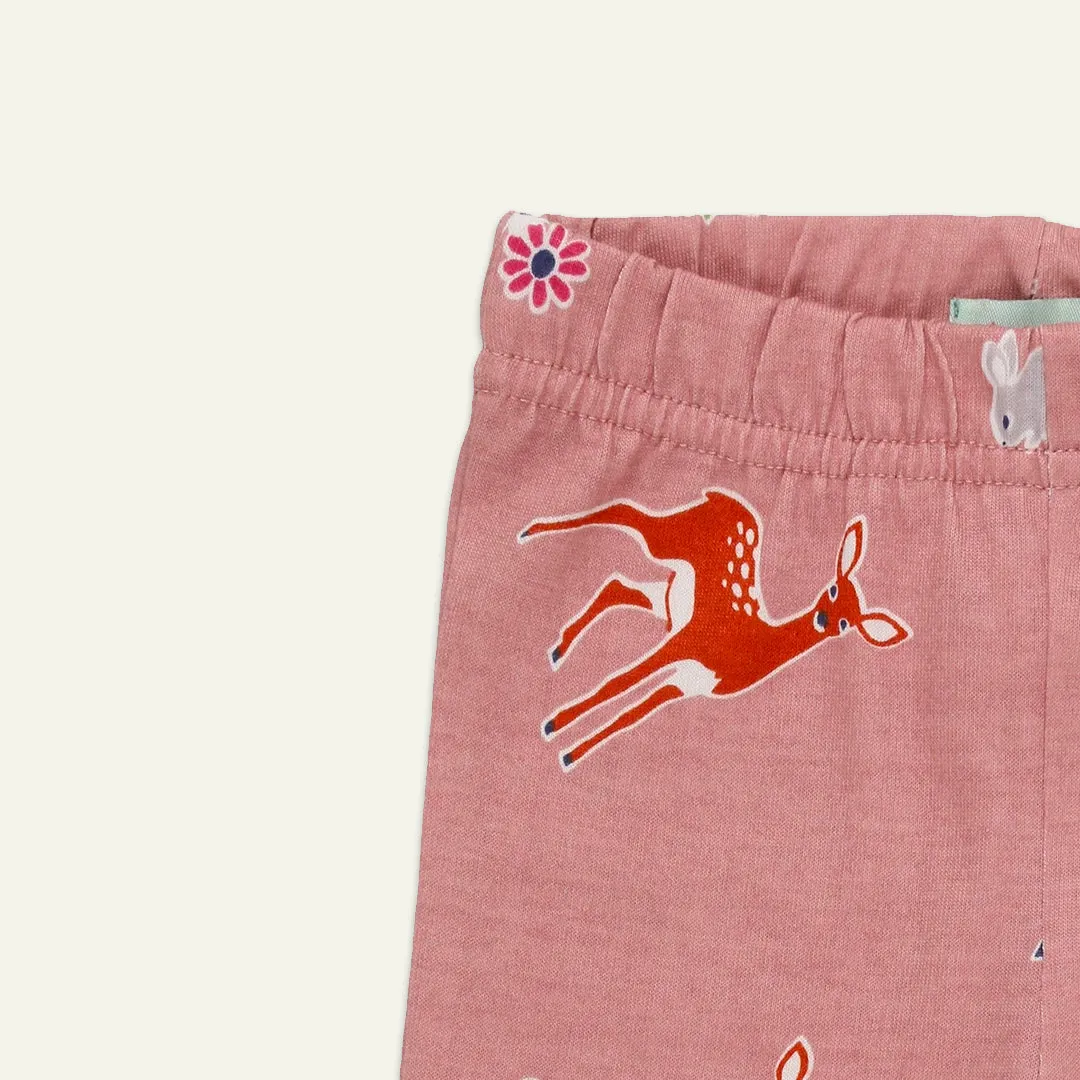 Pink Deer Print Leggings