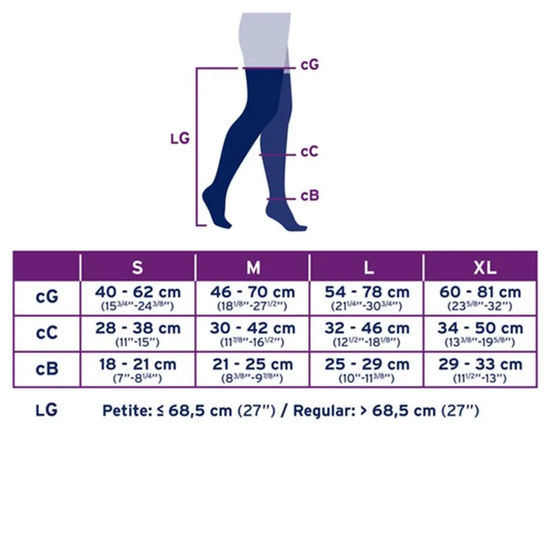 PR/1 JOBST ULTRASHEER WOMEN, THIGH HIGH, 20-30MMHG, LG, BLACK, CLOSED TOE