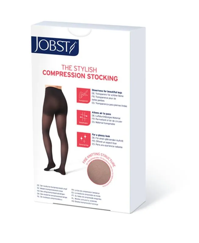 PR/1 JOBST ULTRASHEER WOMEN, THIGH HIGH, 20-30MMHG, LG, BLACK, CLOSED TOE