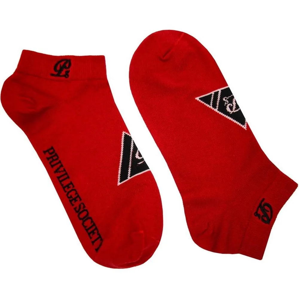PS Triangle Socks 2 Pack, Red / Black