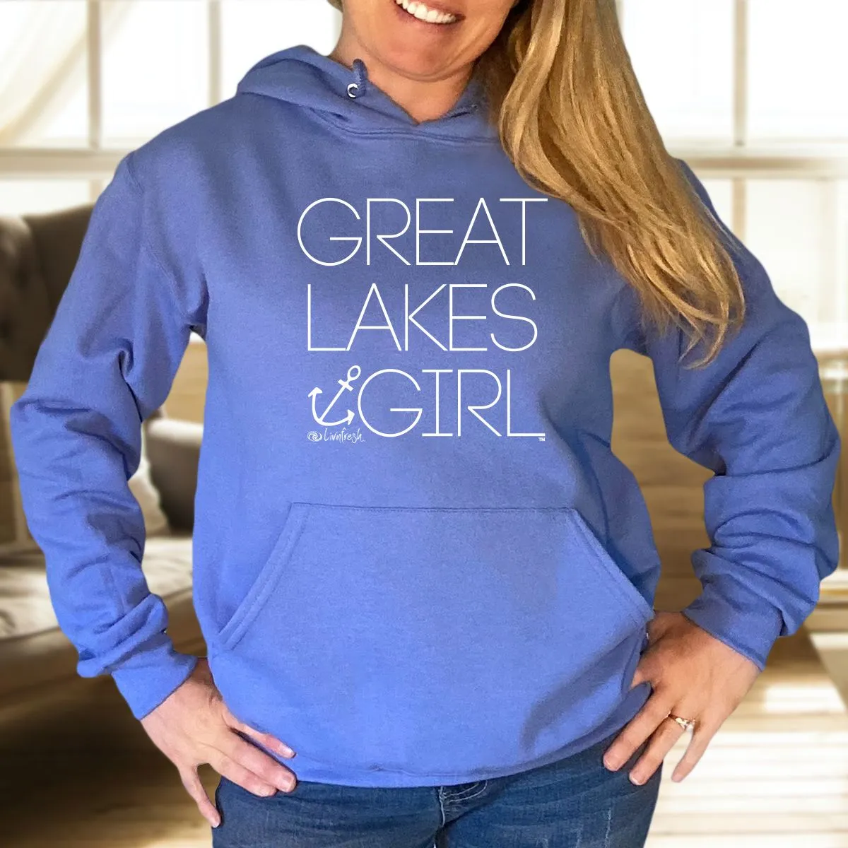 "Great Lakes Girl" Relaxed Fit Classic Unisex Hoodie
