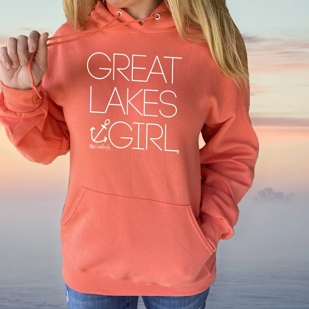"Great Lakes Girl" Relaxed Fit Classic Unisex Hoodie