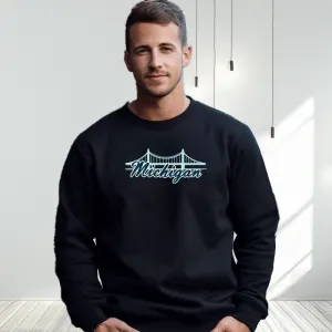 "Mackinac Bridge" Men's Classic Crew Sweatshirt