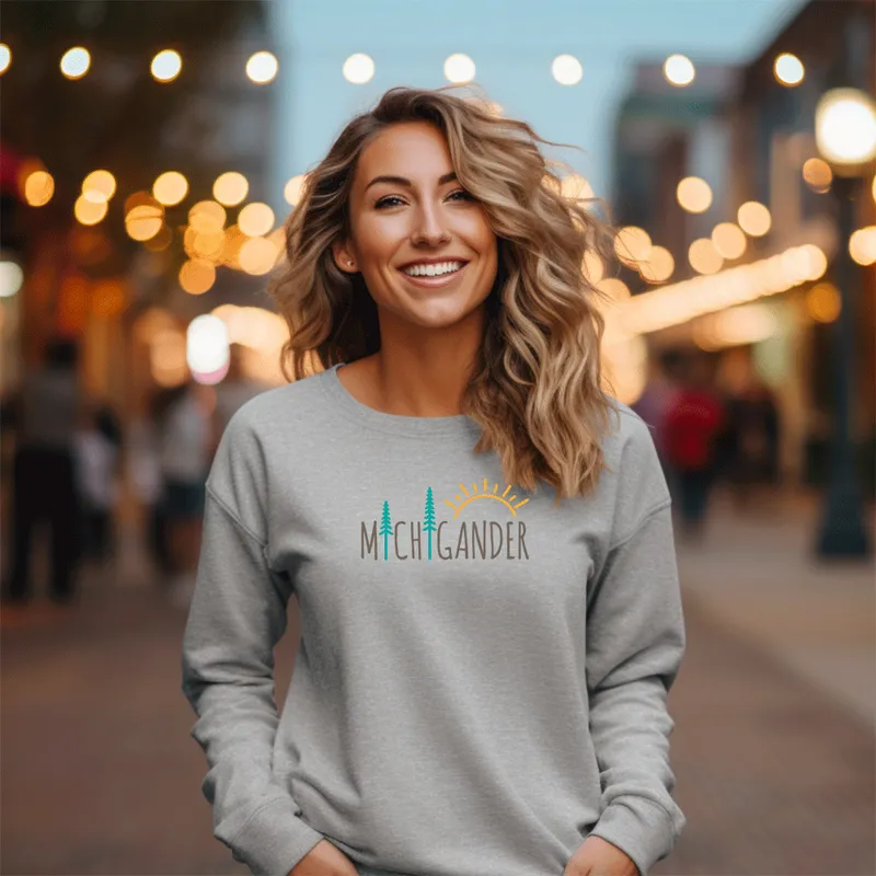 "Michigander" Relaxed Fit Classic Crew Unisex Sweatshirt