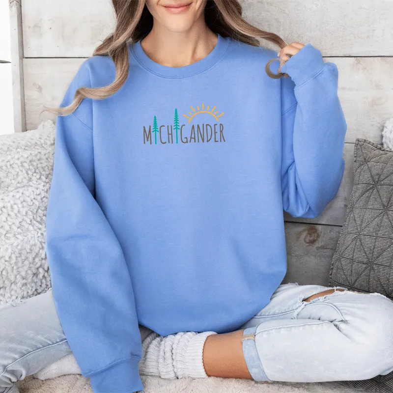 "Michigander" Relaxed Fit Classic Crew Unisex Sweatshirt