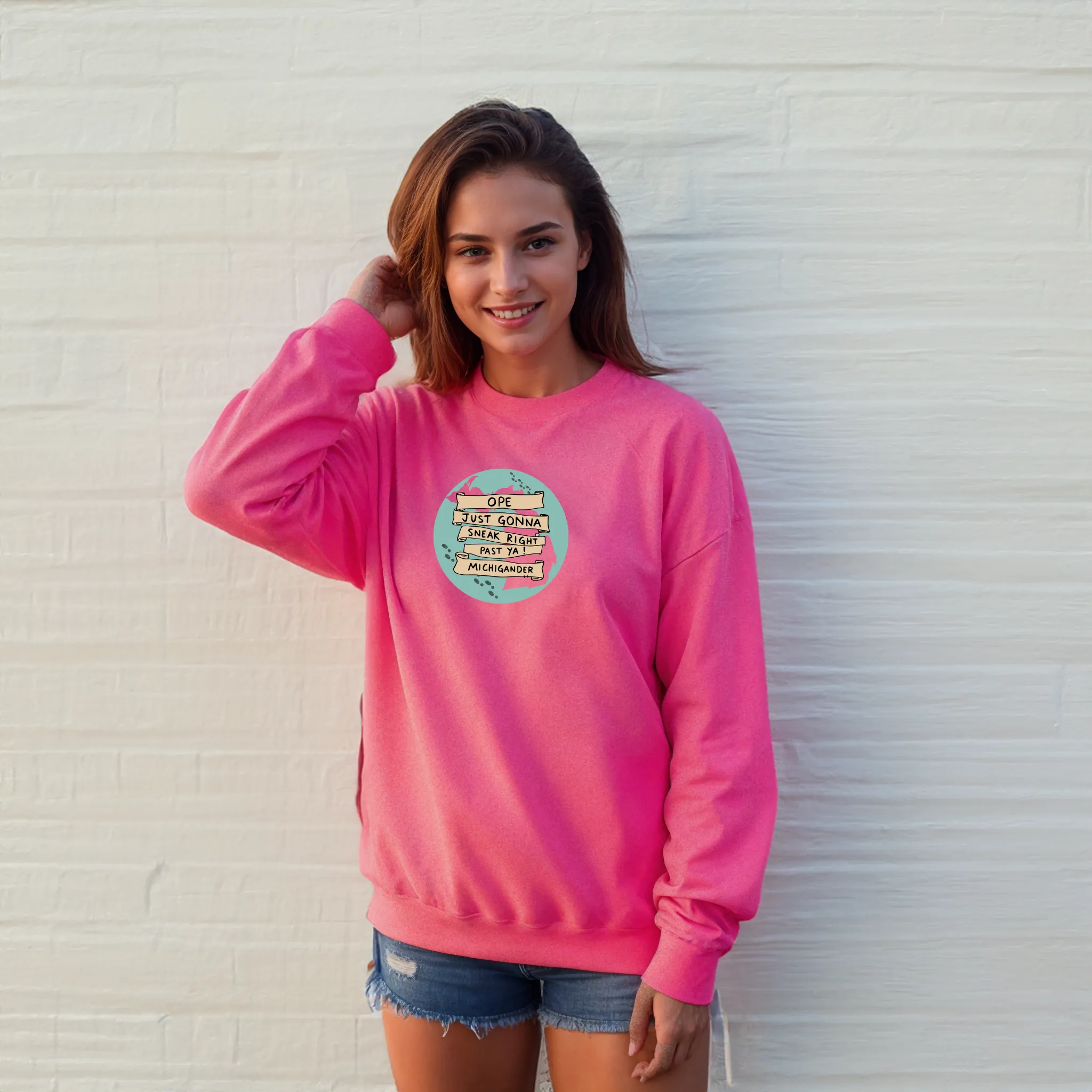 "Ope..." Relaxed Fit Classic Crew Unisex Sweatshirt
