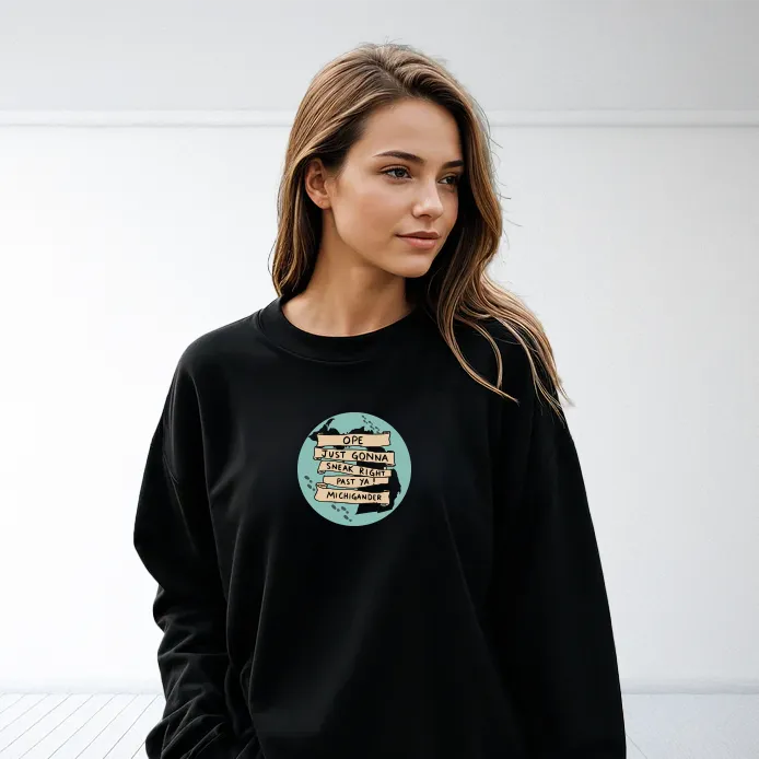 "Ope..." Relaxed Fit Classic Crew Unisex Sweatshirt
