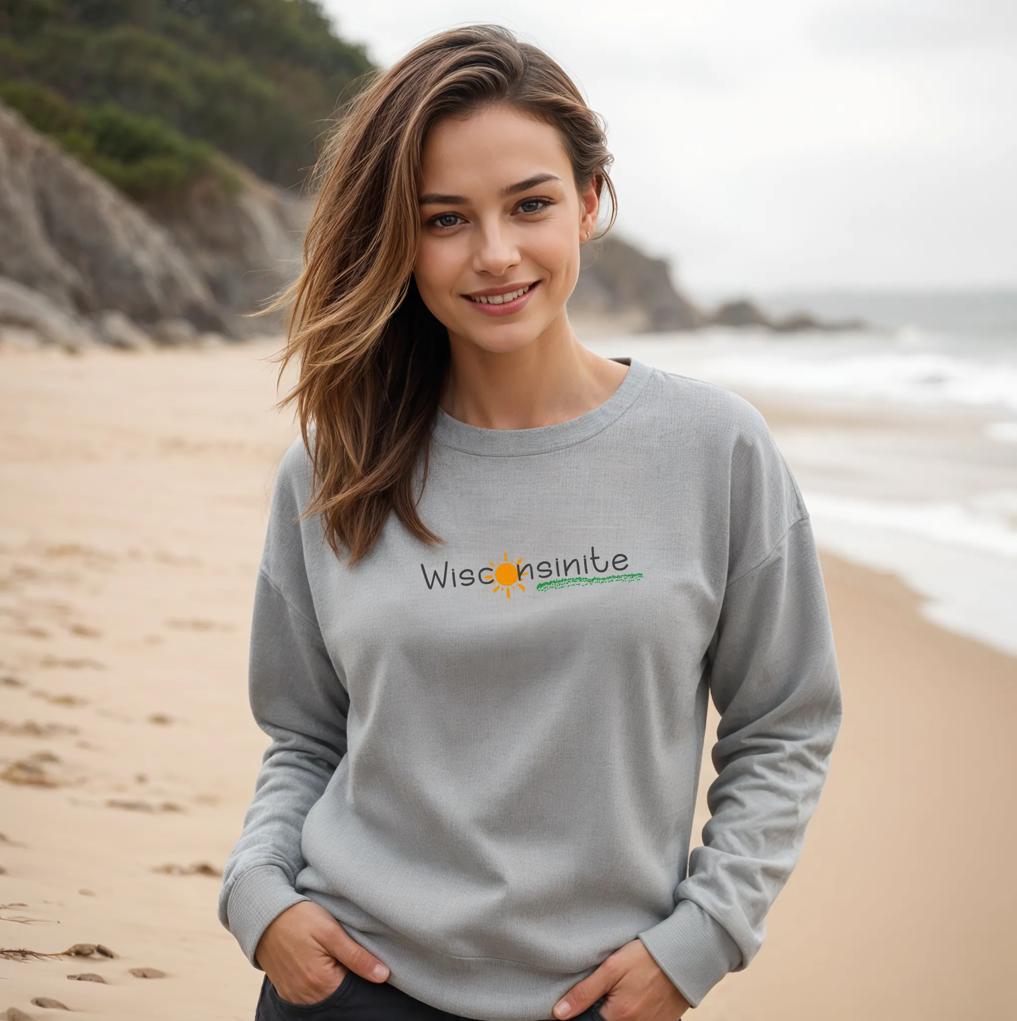 "Wisconsinite" Relaxed Fit Classic Crew Unisex Sweatshirt