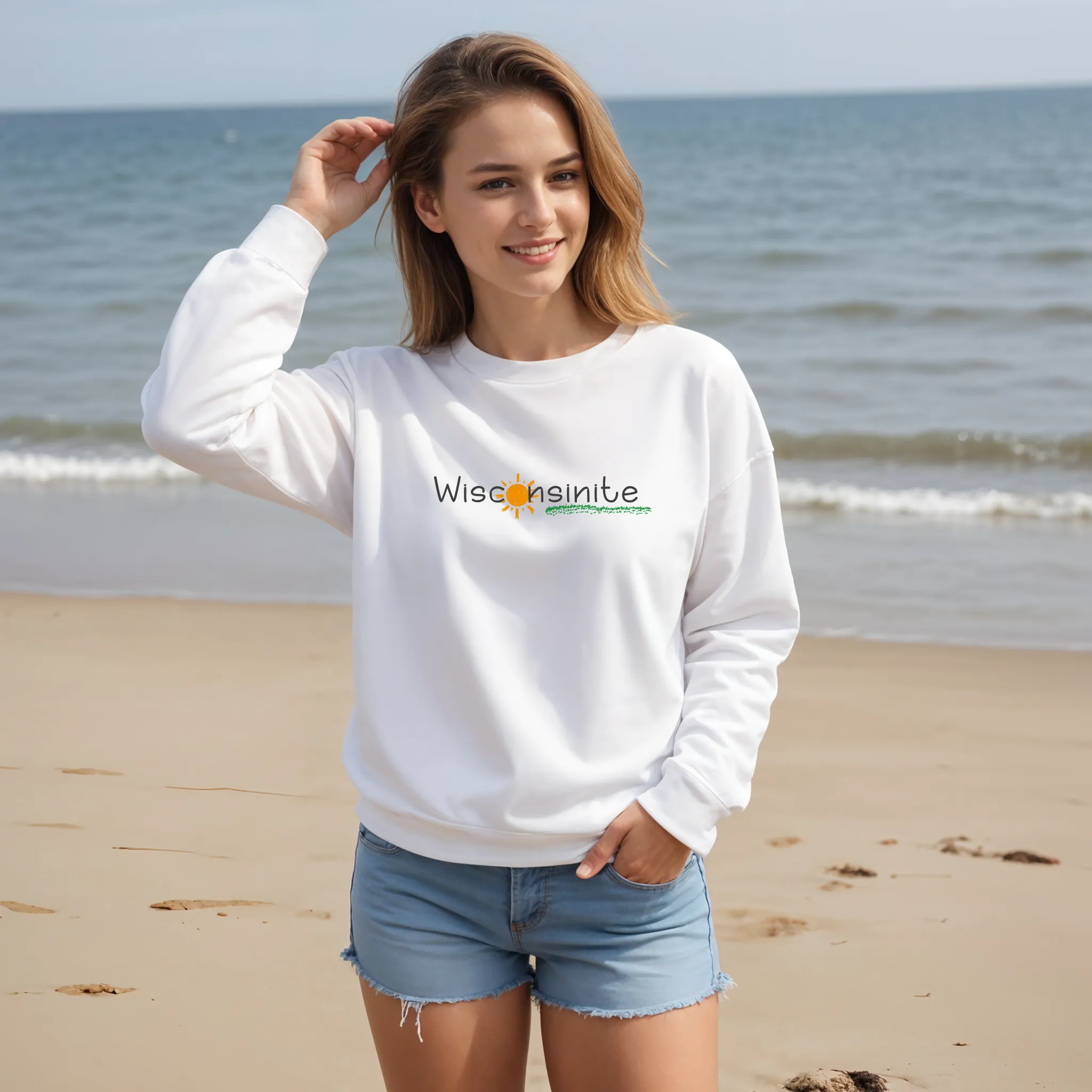 "Wisconsinite" Relaxed Fit Classic Crew Unisex Sweatshirt