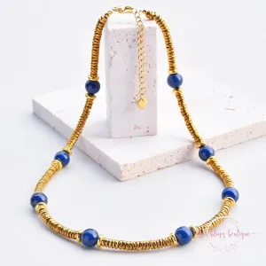 Radiant Essence Semi Precious Stone Necklace in Lapis Lazuli
