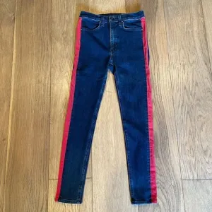 Rag &amp; Bone Igloo Red &amp; Indigo High Rise ‘Maize’ Classic Skinny Fit Jean.Size 28