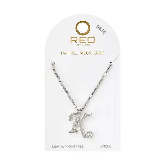 Red By Kiss Jewelry - Silver Initial Necklace