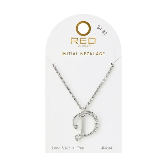 Red By Kiss Jewelry - Silver Initial Necklace