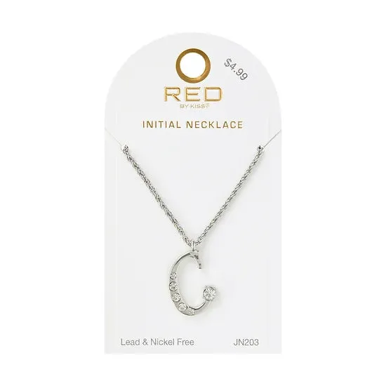 Red By Kiss Jewelry - Silver Initial Necklace